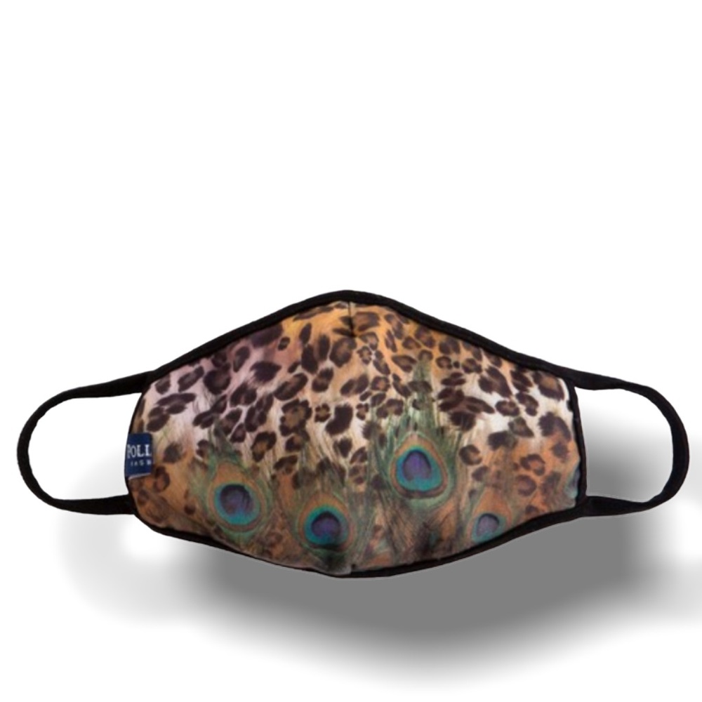 Leopard Peacock Face Mask - Picture 6 of 8